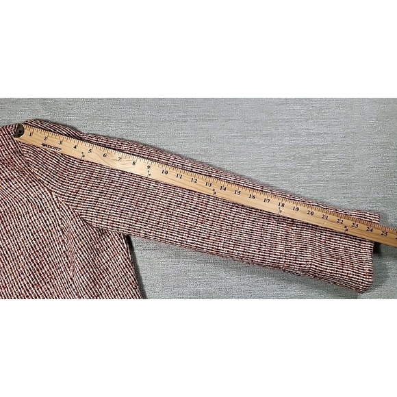Max & Co Wool Blend Tweed Long Coat Womens 12 Classic Winter Made in Italy Retro - Picture 15 of 15